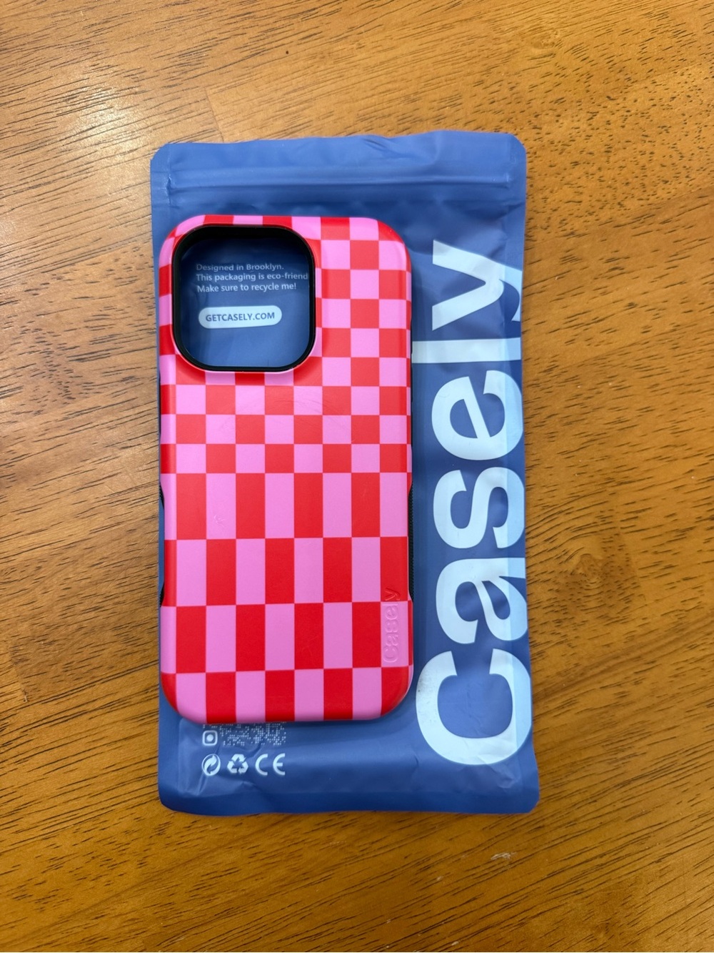 Casely Red & Pink Checker Protective iPhone Case